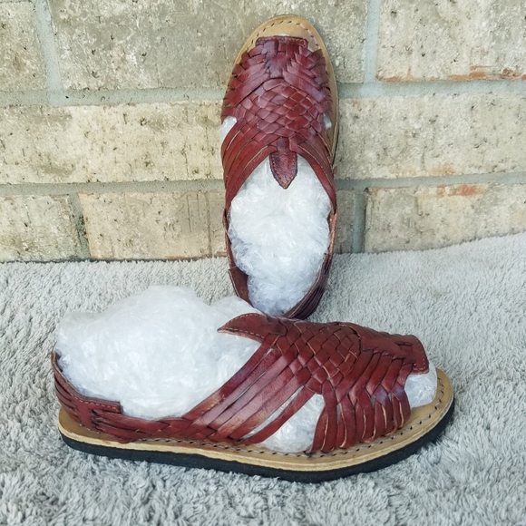 Child HUARACHE SANDALS (Big Kid 2) Authentic Handmade MEXICAN Leather W/Rubber - Picture 2 of 8
